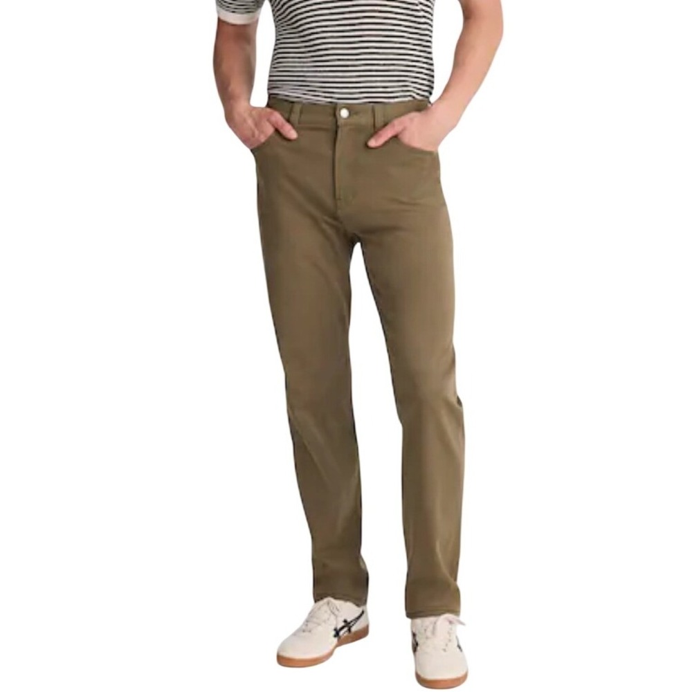 Madewell Mens All Day 1991 Straight Pant Olive Brown Twill NW539 30x32 NEW $138
